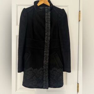 Bebe black wool cashmere coat